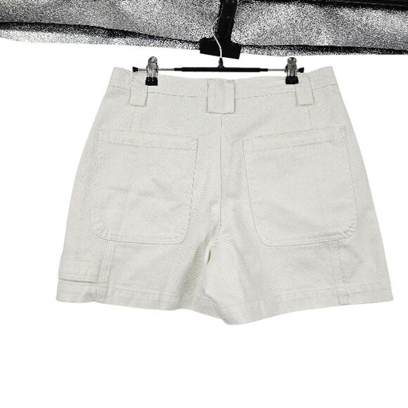 Alex Mill Phoebe Shorts White High-rise Patch Pockets Denim NWT $135 Size 8 - Picture 3 of 8